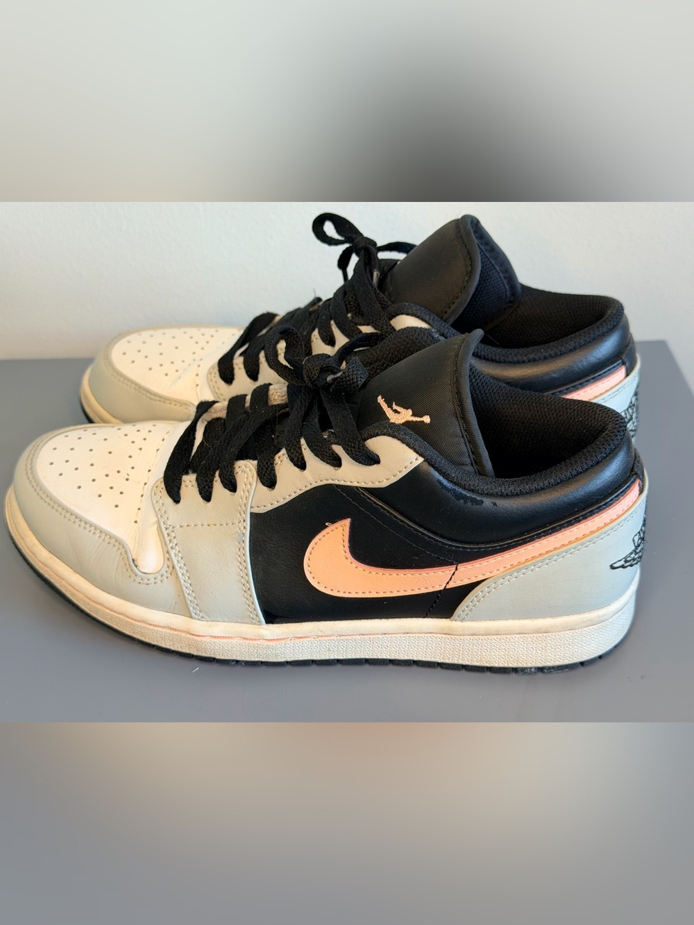 Nike Black Leather-Textured Zip Sneakers